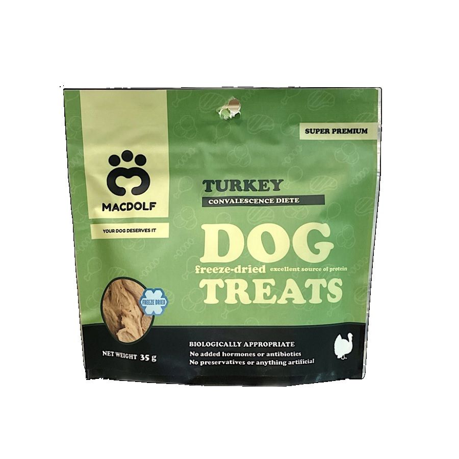 تشویقی سگ مکدولف مدل Macdolf Dog Freeze Dried طعم بوقلمون وزن 35 گرم