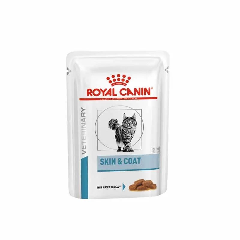 پوچ گربه مراقبت از پوست و مو رویال کنین Royal canin Skin & Coat In Gravy وزن 85 گرم