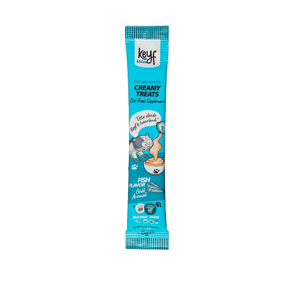 بستنی گربه کیف طعم ماهی Keyf With Fish وزن 15 گرم