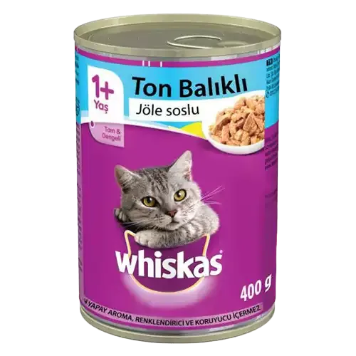 کنسرو غذای گربه ویسکاس با طعم ماهی تن Whiskas Tuna In Jelly وزن 400 گرم