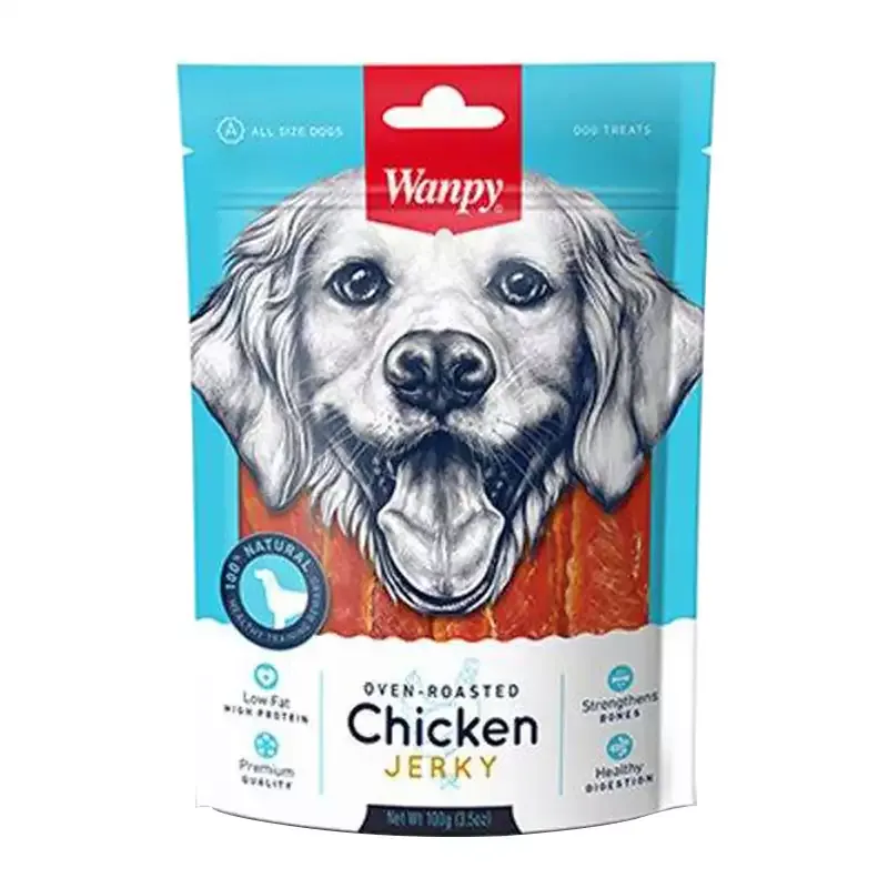 تشویقی سگ ونپی مدل Chicken Jerky وزن 100 گرم