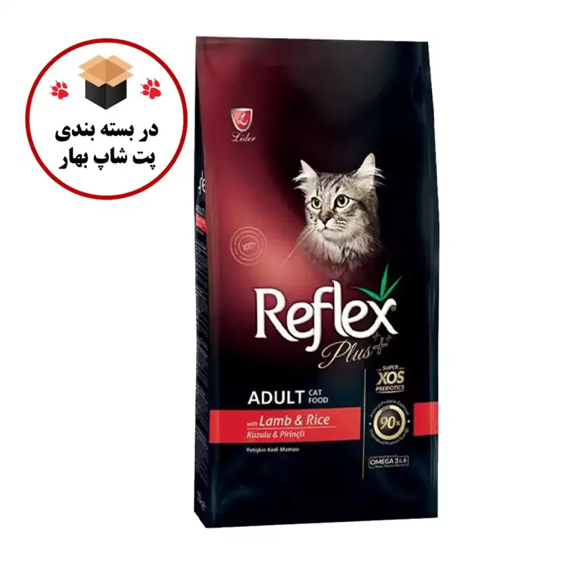 غذای خشک گربه رفلکس پلاس مدل Adult Lamb & Rice وزن 1 کیلوگرم