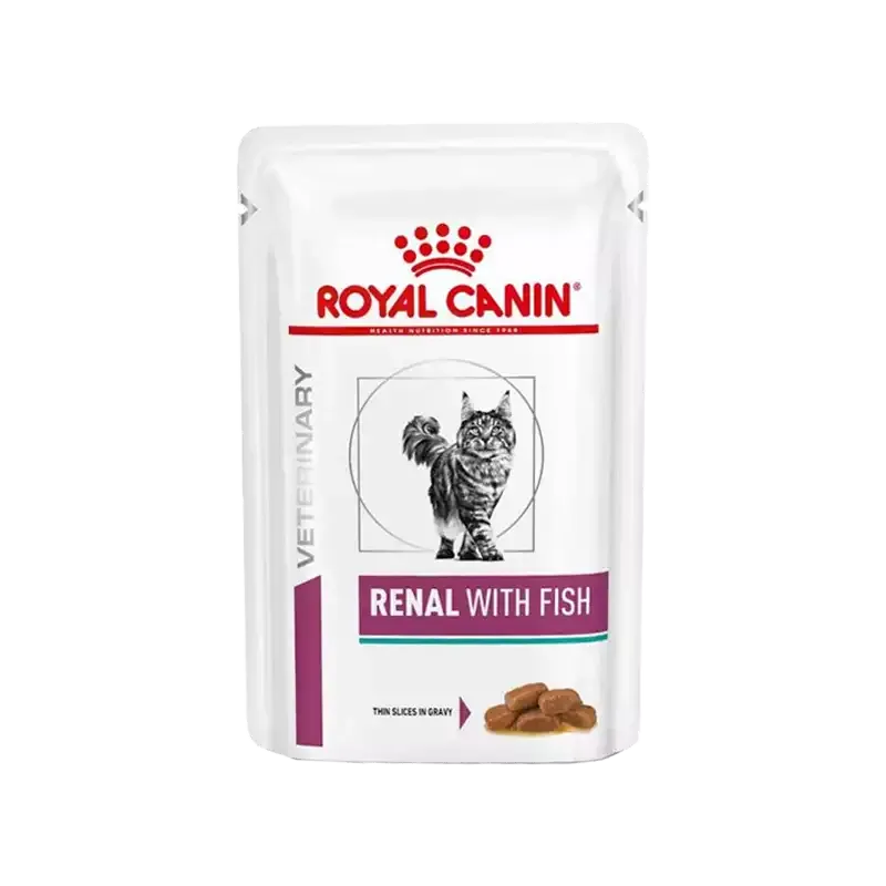 پوچ گربه رویال کنین با طعم ماهی Royal Canin Renal Fish وزن 85 گرم