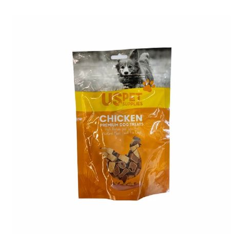 تشویقی سگ یو اس پت با طعم مرغ مدل رول ماهی USPet Fish Chicken Rolls وزن 100 گرم