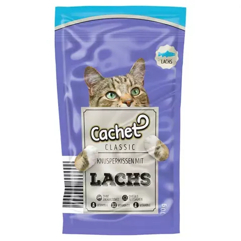 اسنک تشویقی گربه کچت طعم ماهی سالمون Cachet Treat Salmon وزن ۷۰ گرم