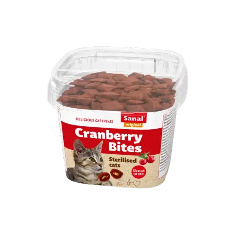 تشويقي گربه عقيم شده كران بري سانال Sanal Sterilised Cranberry وزن 75 گرم