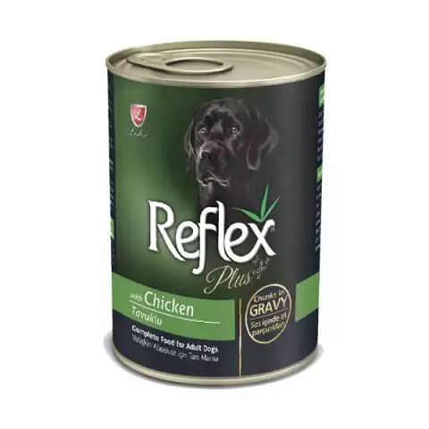 کنسرو غذای سگ رفلکس پلاس Reflex Plus Chicken Chunk in Gravy وزن 400 گرم