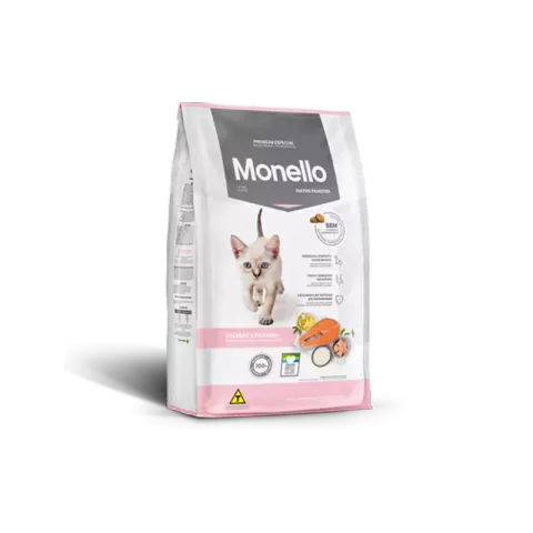 مونلو بچه گربه مدل Monello Kitten Salmon & Chicken با طعم ماهی سالمون و مرغ  وزن 1 کیلوگرم