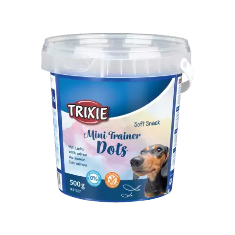 تشویقی سگ تریکسی با طعم ماهی سالمون Trixie Mini Trainer Dots Salmon وزن 500 گرم