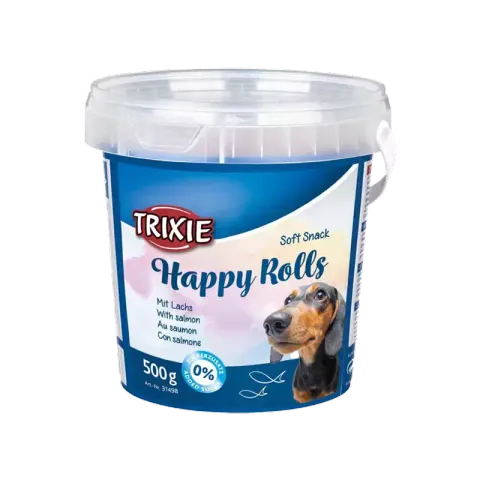 تشویقی سگ تریکسی با طعم ماهی سالمون Trixie Happy Rolls Salmon وزن 500 گرم