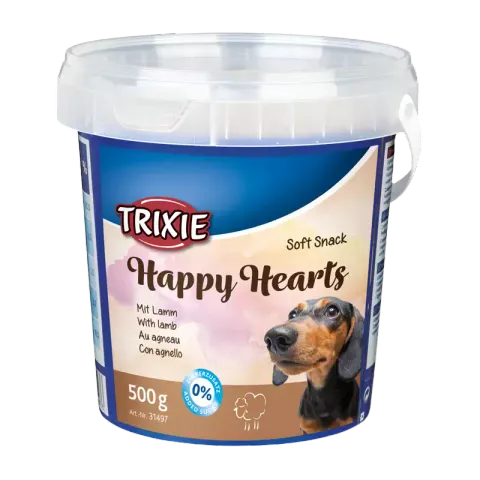 تشویقی سگ تریکسی مدل Happy Hearts با طعم بره وزن 500 گرم