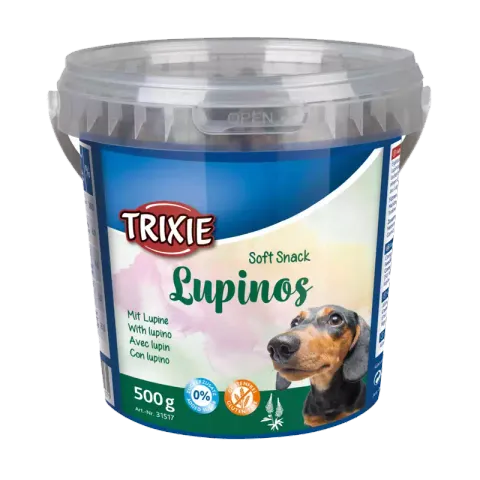 تشویقی سگ تریکسی مدل Lupinos با طعم گوشت پرندگان وزن 500 گرم