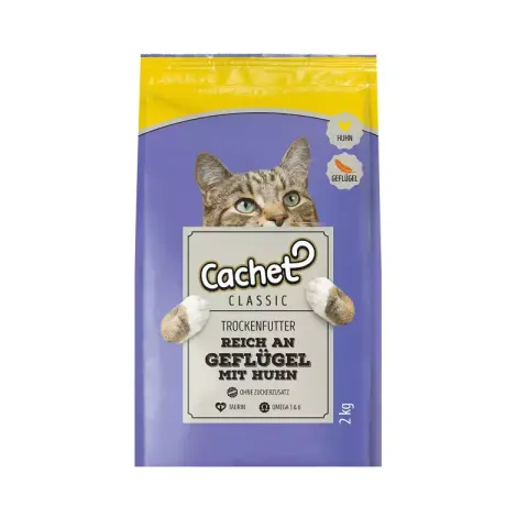 غذای خشک گربه کچت مدل Cachet Chicken طعم مرغ وزن 2 كيلوگرم