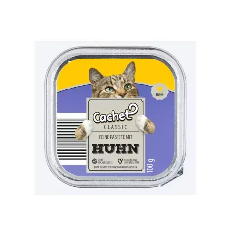 غذای کاسه ای گربه بالغ کچت پته با طعم مرغ Cachet Pate Cat Food With Chicken وزن 100 گرم