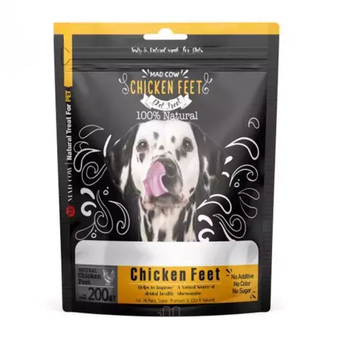 تشویقی سگ مدکاو مدل Treat Chicken Feet پای مرغ وزن 100 گرم
