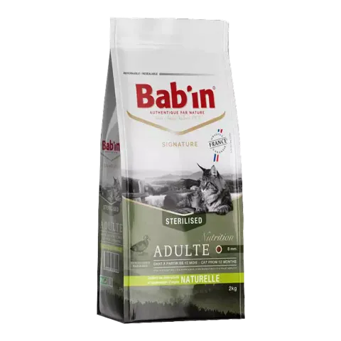 غذای خشک گربه بابین عقیم شده Babin Sterilised Adult Duck وزن 2 کیلوگرم