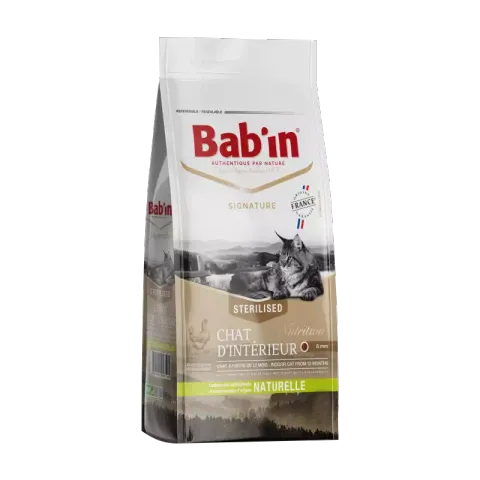 غذای خشک گربه بابین عقیم شده Babin Sterilised Adult Chicken وزن 2 کیلوگرم