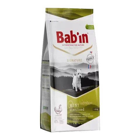 غذای خشک سگ بابین Babin Adult Mini Sterilised Chicken وزن 3 کیلوگرم