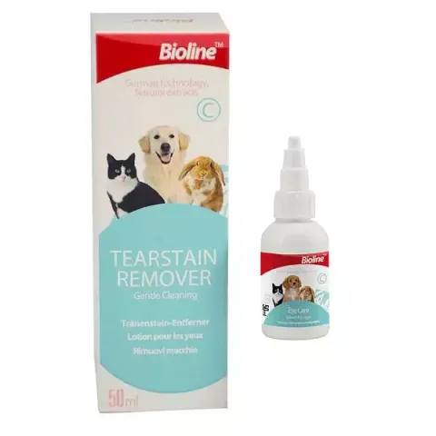 قطره چشم بایولاین مناسب سگ، گربه و جوندگان مدل Bioline Eye Care حجم 50 میلی لیتر
